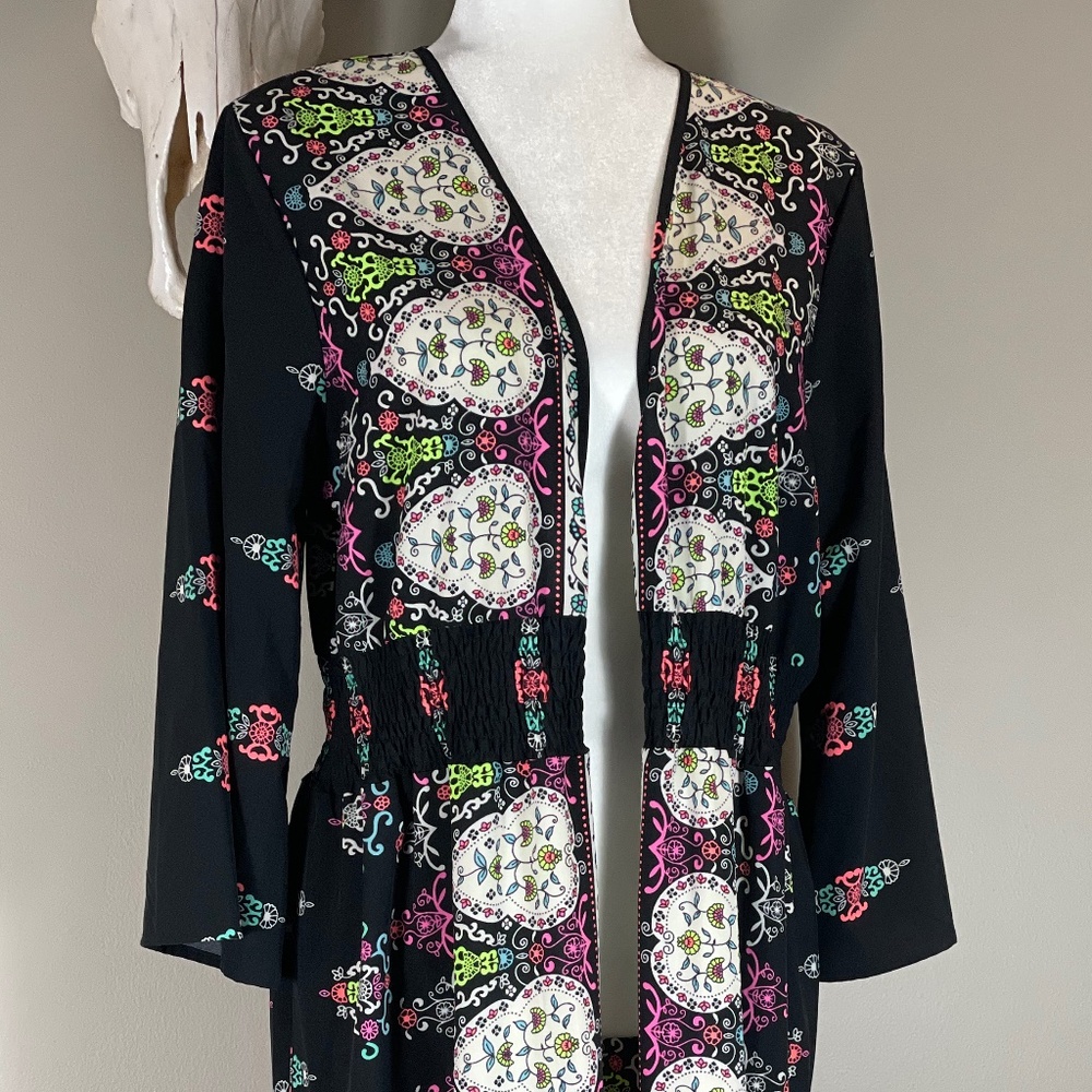 VENUS Boho Tropical Open Robe Kimono Swim Cover-Up NWOT - Picture 5 of 12